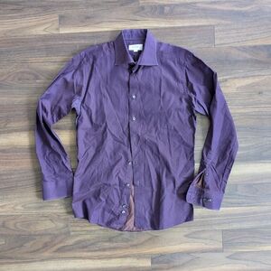 Eton Men's Deep Purple Casual Button Down Shirt